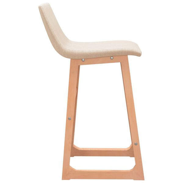 vidaXL Барні стільці 2 шт Кремовий Тканина