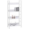 288224 vidaXL 4-Layer Book Shelf White 60x27,6x124,5 cm Chipboard