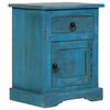 vidaXL Приліжкова Тумбочка Синій 40x30x50 см Масив Дерева Манго