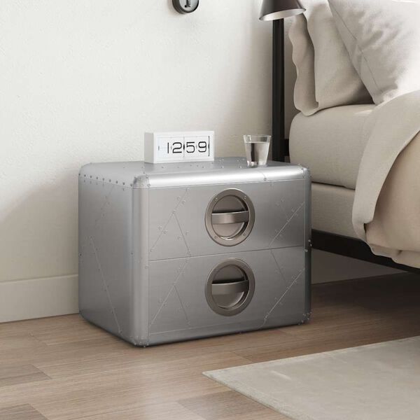 vidaXL Приставний столик "Авіатор" з 2 шухлядами Вінтажний стиль