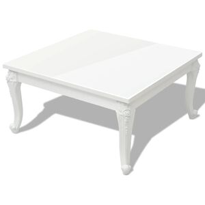 vidaXL Журнальний Столик Глянцевий Білий 80x80x42 см
