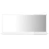804577 vidaXL Bathroom Mirror High Gloss White 80x10,5x37 cm Chipboard