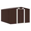 vidaXL Садовий сарай Коричневий 257x298x178 см Метал