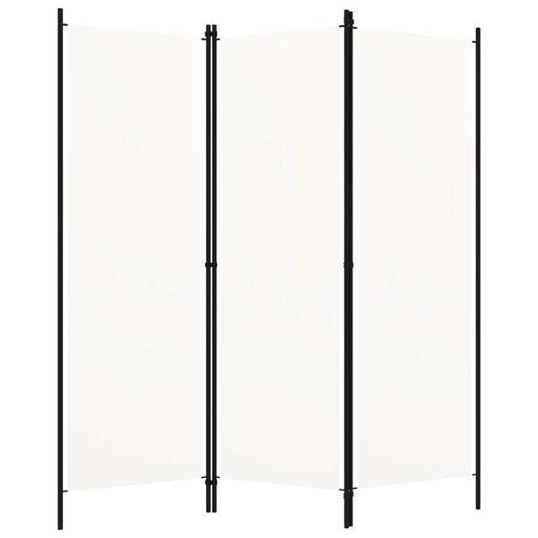 vidaXL 3-Панельна Кімнатна Перегородка Кремово-Білий 150x180 см