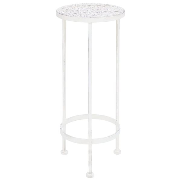 vidaXL Підставки під Вазони 3 Од. Вінтажний Стиль Білий Антик Метал