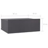 800311 vidaXL Floating Nightstands 2 pcs Grey 40x30x15 cm Chipboard