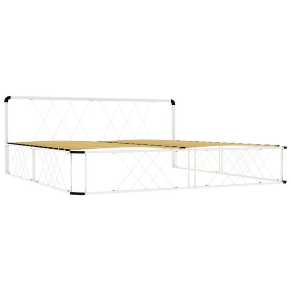 vidaXL Каркас ліжка Білий 180x200 см Метал