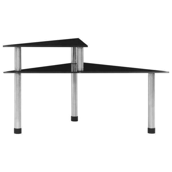 vidaXL Кухонна етажерка Чорний 49,5x35x26 см Загартоване скло