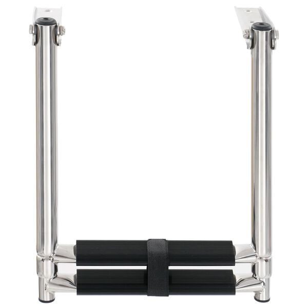 vidaXL Забортний Трап Розкладний 2 Щаблі Нержавіюча Сталь