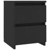 800515 vidaXL Bedside Cabinet Black 30x30x40 cm Chipboard