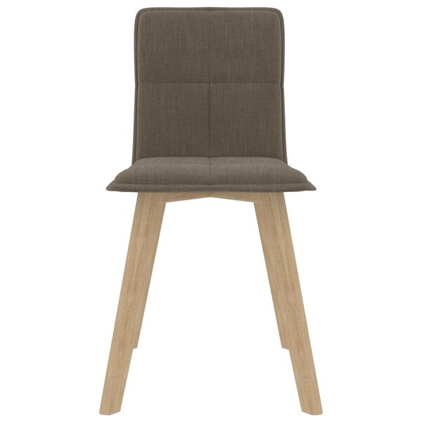 vidaXL Обідні стільці 4 шт Сіро-коричневий Тканина