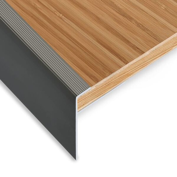 vidaXL F-Подібні Накладки на Сходи 15 шт Коричневий 90 см Алюміній