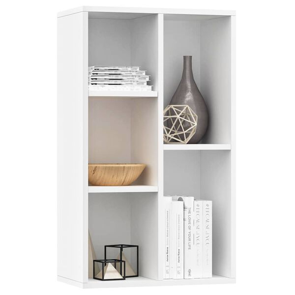 800162 vidaXL Book Cabinet/Sideboard White 50x25x80 cm Chipboard