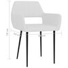 vidaXL Обідні стільці 2 шт Білий Тканина