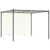 vidaXL Пергола з Регульованим Дахом Кремово-Білий 3x3 м Сталь