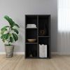 800163 vidaXL Book Cabinet/Sideboard Black 50x25x80 cm Chipboard