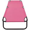 vidaXL Розкладний шезлонг Рожевий Сталь