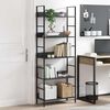 288226 vidaXL 5-Layer Book Shelf Black 60x27,6x158,5 cm Chipboard