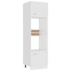 802546 vidaXL Microwave Cabinet White 60x57x207 cm Chipboard