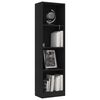 800838 vidaXL 4-Tier Book Cabinet Black 40x24x142 cm Chipboard