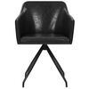 vidaXL Поворотні обідні стільці 2 шт Чорний Штучна шкіра