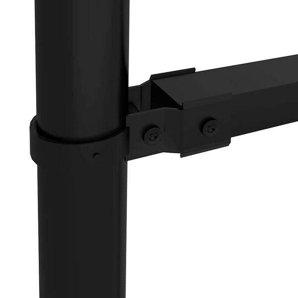 vidaXL Садова огорожа зі штирями Чорний 1,7 м Сталь