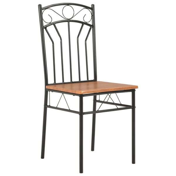 281398 vidaXL Dining Chairs 4 pcs Brown MDF