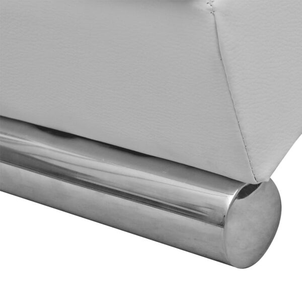 vidaXL Крісло-Шезлонг Білий Штучна Шкіра