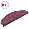 vidaXL Сходові Килимки 15 шт Темно-Багряний 65x21x4 см