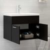 804648 vidaXL Sink Cabinet Black 60x38,5x46 cm Chipboard