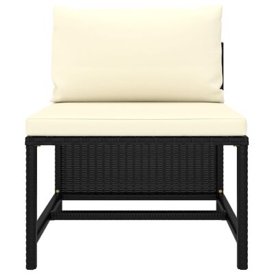 vidaXL Комплект садових диванів з подушками 2 од. Чорний Поліротанг
