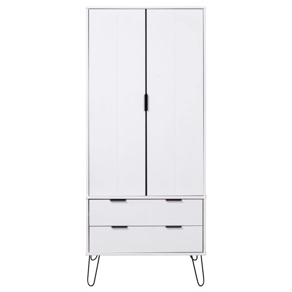 vidaXL Гардеробна шафа "New York Range" Білий Масив сосни