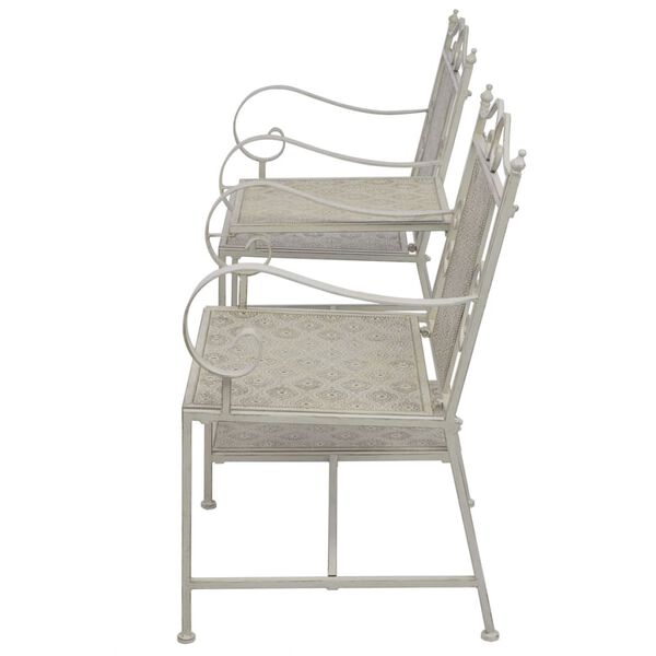 vidaXL Двомісна садова лавка Сірий 161 см Сталь