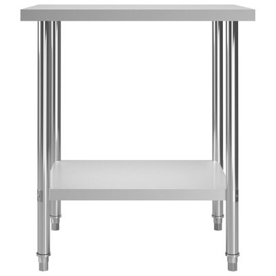 vidaXL Кухонний робочий стіл 80x60x85 см Нержавіюча сталь