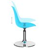 vidaXL Поворотні обідні стільці 2 шт Синій Штучна шкіра