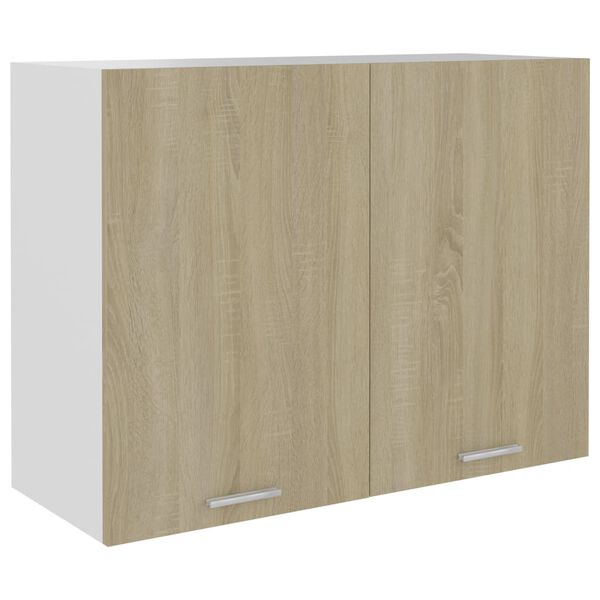 801279 vidaXL Hanging Cabinet Sonoma Oak 80x31x60 cm Chipboard