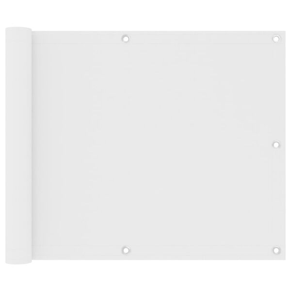 vidaXL Балконна Ширма Білий 75x300 см Тканина Оксфорд