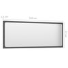 804637 vidaXL Bathroom Mirror High Gloss Grey 100x1,5x37 cm Chipboard