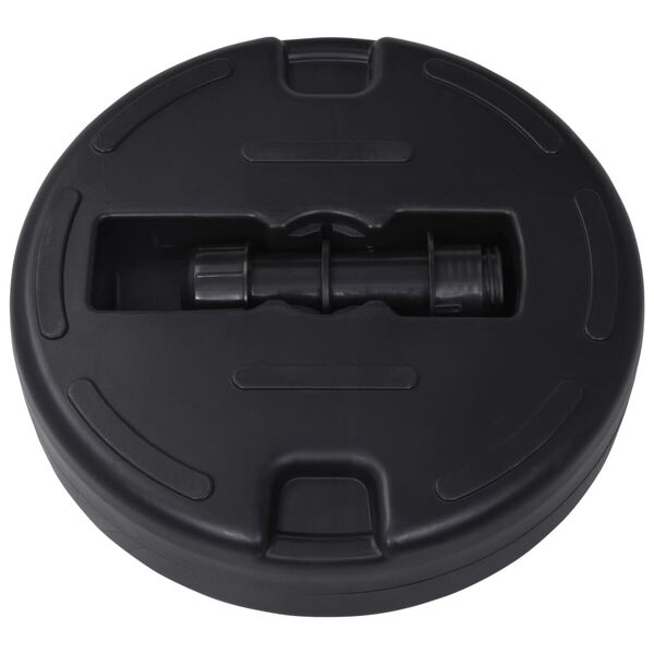 vidaXL Основа для Парасолі Наповнення Піском/Водою Чорний 24 л