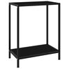 vidaXL Консольний Столик Чорний 60x35x75 см Загартоване Скло