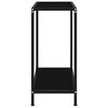 vidaXL Консольний Столик Чорний 60x35x75 см Загартоване Скло