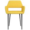 vidaXL Обідні стільці 2 шт Жовтий Тканина
