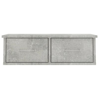 vidaXL Навісна полиця з шухлядами Сірий бетон 60x26x18,5 см ДСП