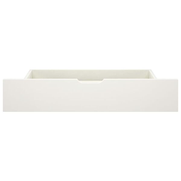 321986 vidaXL Bed Drawers 2 pcs White Solid Pine Wood