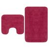 vidaXL Набір Килимків для Ванної Кімнати 2 Од. Фуксія Тканина