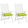 vidaXL Подушки для стільців 2 шт Яскраво-зелений 40x40x7 см Тканина