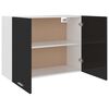 801282 vidaXL Hanging Cabinet High Gloss Black 80x31x60 cm Chipboard