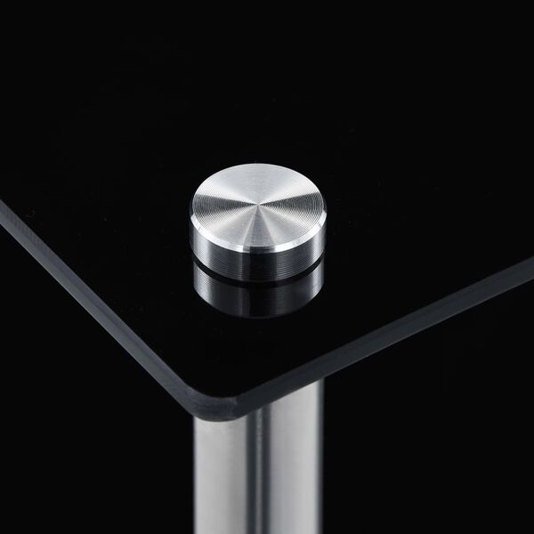 vidaXL 6-рівнева етажерка Чорний 40x40x160 см Загартоване скло