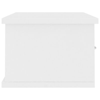 vidaXL Навісна полиця з висувними шухлядами Білий 60x26x18,5 см ДСП