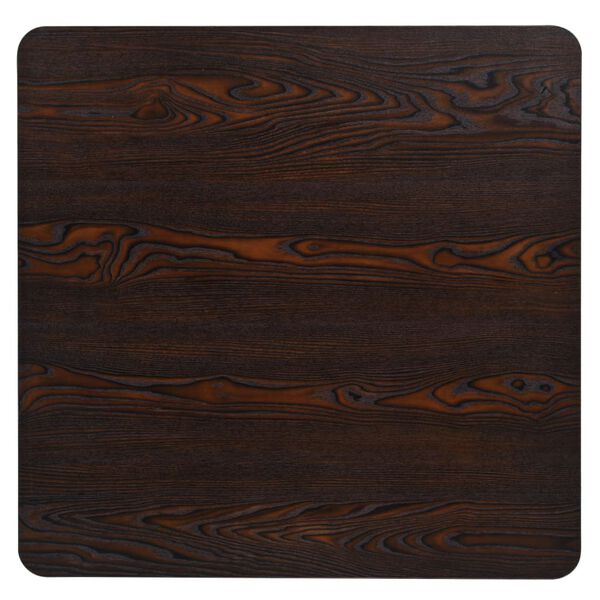 vidaXL Столик для бістро Квадратний Темний ясен 80x80x75 см МДФ Сталь